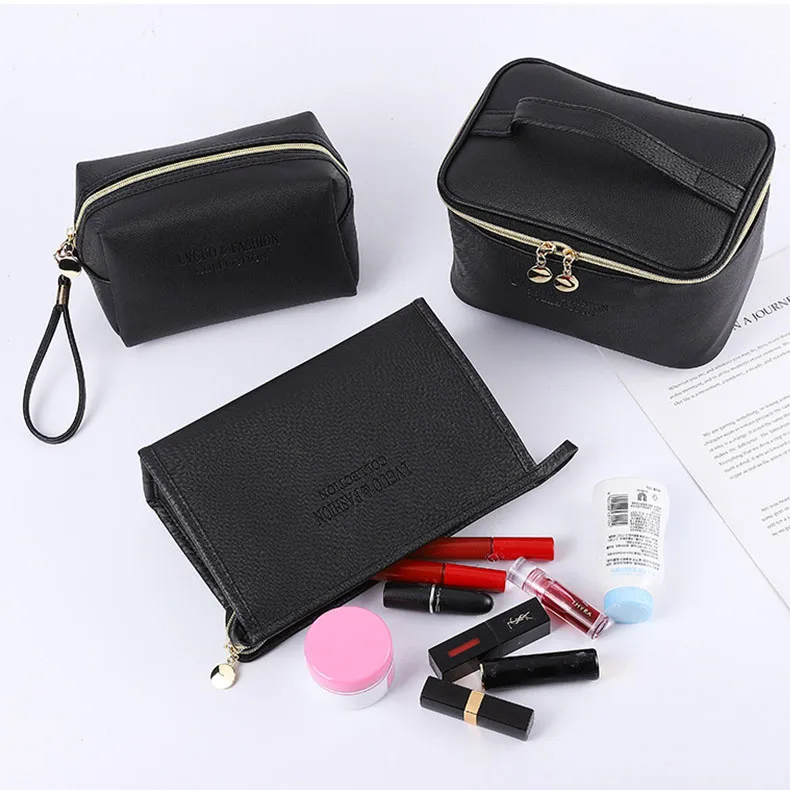 

Fashion Portable Cosmetic Box Casual Travel Makeup Pouch Waterproof Wash Bag Toiletries Lipstick Storage Holder Organizer Case