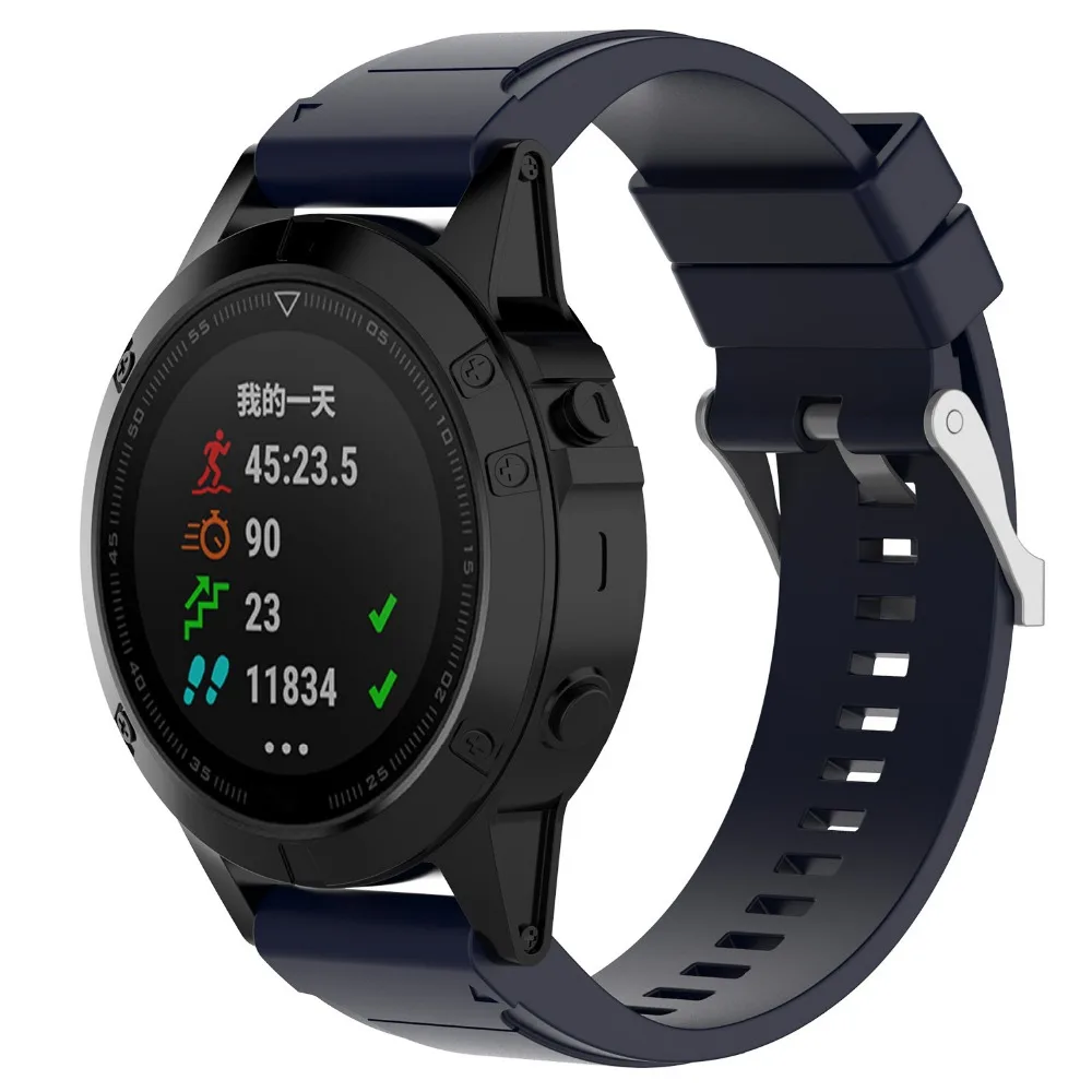 Для Garmin Fenix 6X5X3 3HR gps Смарт-часы 26 мм силиконовый спортивный Быстрый Браслет ремешок для Garmin Fenix3 спуск mk1 D2