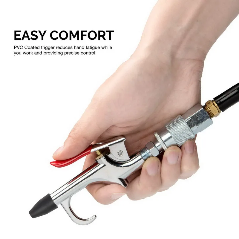 

6Pcs/Set Air Blow Gun Accessories Set With Interchangeable Nozzles OverSized Trigger Multifunction Air Duster Gun Accessory Kit