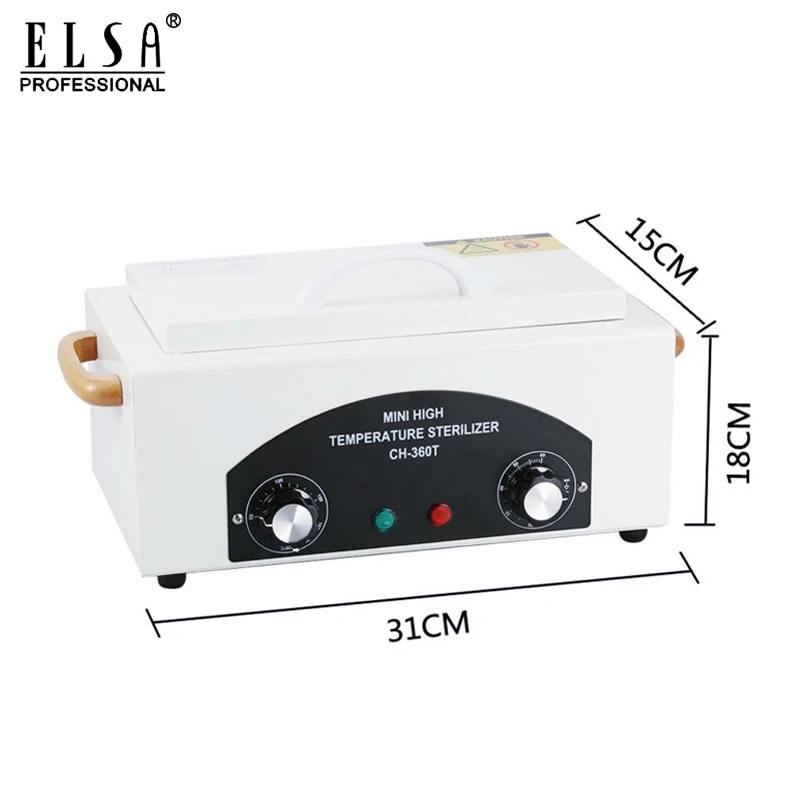 Online Hohe Temperatur Sterilisator Box Nail art Salon Tragbare Sterilisieren Werkzeug Maniküre Werkzeug Trockene Hitze Sterilisator In RU Lager