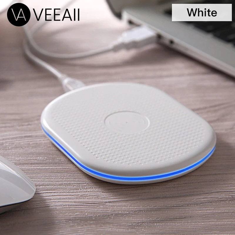 

VEEAII Qi 5W Wireless Charger for Huawei P30 Xiaomi redmi note 7 8 Samsung S9 S10 for iPhone XR X XS MAX 8 Plus Charging USB Pad