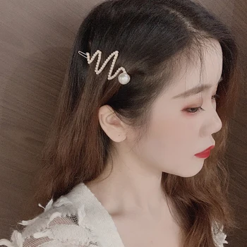 

Pearl Wave Hair Clip Hairclip Side Clip Bangs Elegant Wedding Engagement Hairpin Perl Headband Wedding Hair Accessories Jewelry