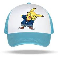 Children's Pikachu Kid Baseball Cap for Girls Boy Hats Sunscreen Baby Hat Hip Hop Printed baseball cap Kids Caps 1-6-12-15 Years