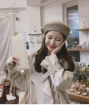 

Classic Pure Color Loose Casual Double breasted Long Windbreaker Oversized Temperament Windproof Sobretudo Feminino Trench Coat