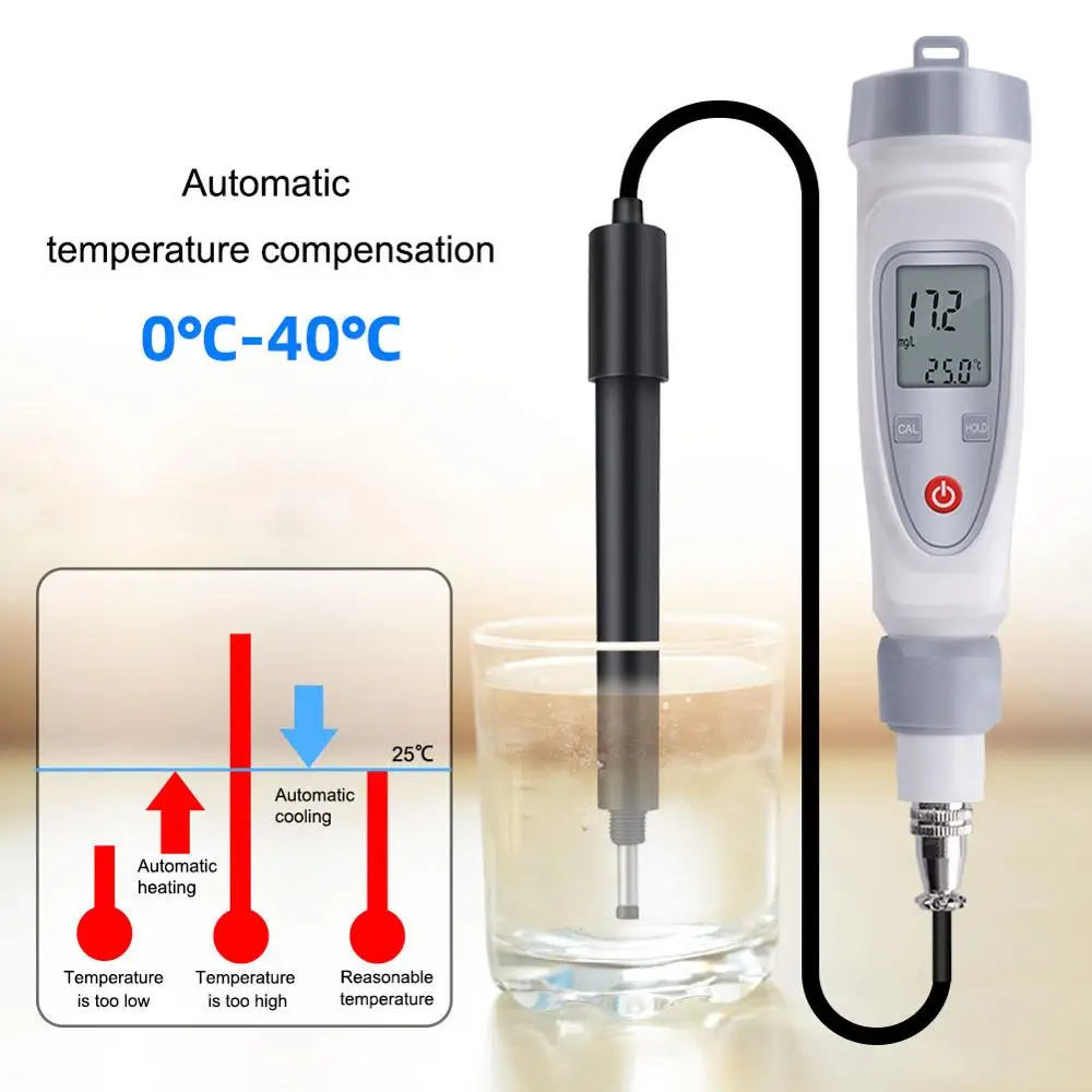  2019 New Digital Dissolved Oxygen Meter Portable JPB-70A Dissolved Oxygen Pen Water Quality Tester 