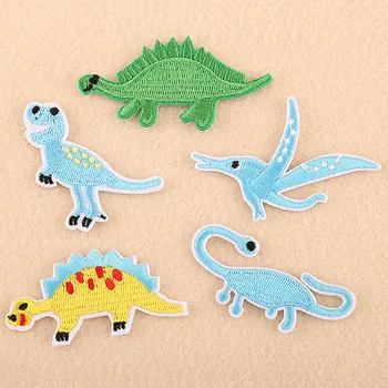 

50pcs/lot Embroidery Patches Letters Clothing Decoration Accessories Cute Animals Dinosaur Diy Iron Heat Transfer Applique
