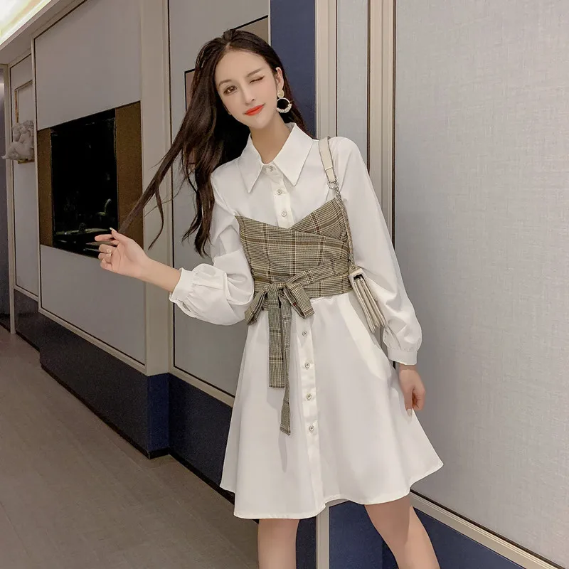 

Dress 2019 Autumn And Winter New Style Elegant Debutante Women's Dress Base Waist Hugging A- line Skirt