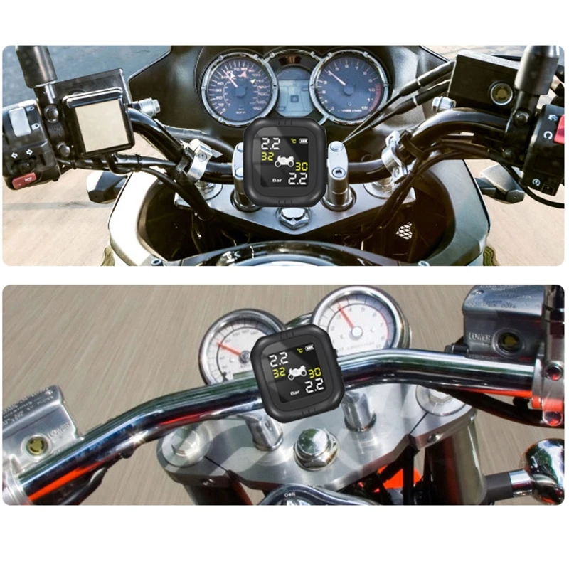 

High-precision Wireless Motorcycle Tire Pressure Monitoring System Waterproof Y4UA