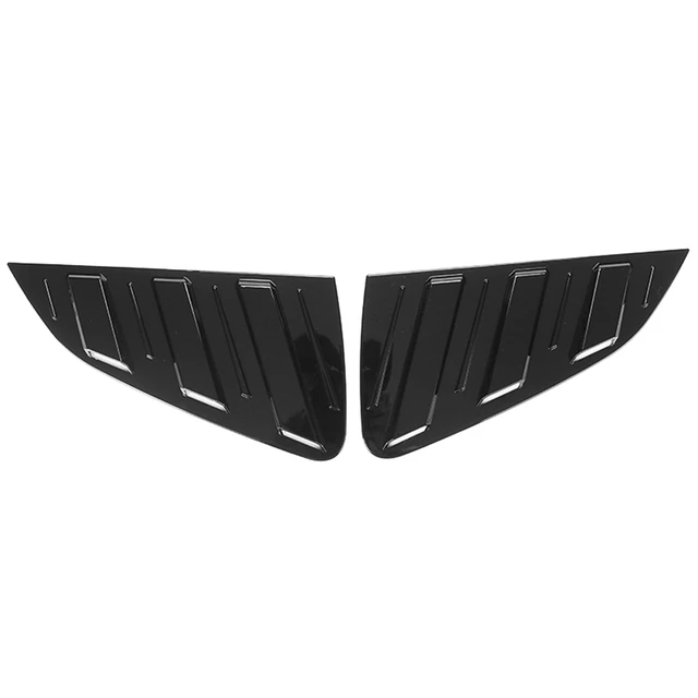2pcs Sourcils Noirs Brillants, pour VW Polo 5 MK5 2011-2018, Couvercles de  Phares de Voiture, Couvercles en Plastique ABS Accessoires,Black