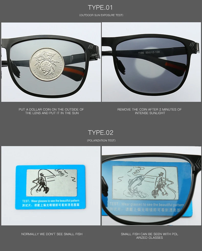 AIELBROP Potochromic Sunglasses Men Polarized Chameleon Glasses Male Change Color SunGlasses Day Night Vision Driving Eyewear