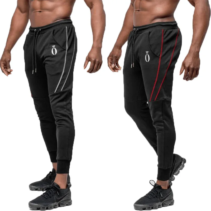 Весенние новые стильные спортивные мужские штаны из чистого хлопка для занятий фитнесом, бега, обтягивающие штаны для баскетбола Swe