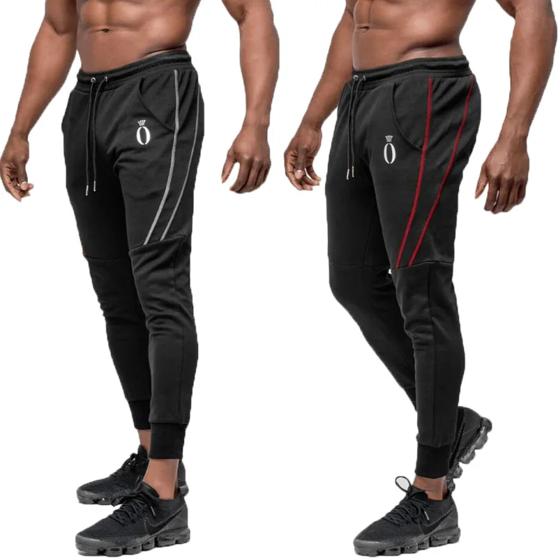 

Spring New Style Muscle Brother Pure Cotton Gymnastic Pants Men's Fitness Training Running Tight-Fit Skinny Pants Basketball Swe