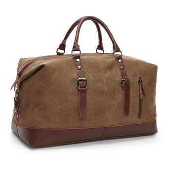 

Excellent Quality High Density 16 Oz Canvas Men's Travel Bags Vintage Large Capacity Shoulder Bag Leisure Luggage Duffle