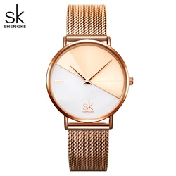 Elegant Women's Luxury Leather Quartz Watch - Fashionable Timepiece (Rosegold band)