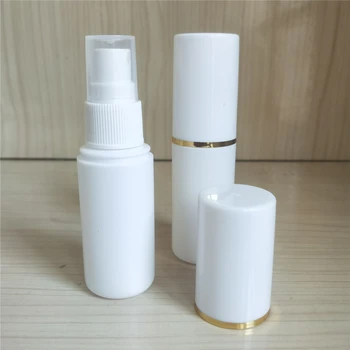 

1PC Empty White Plastic Cosmetic Jar Vacuum Containers High Grade Spray Refillable Bottle Pump Cap 30/50/60ml Free Shipping