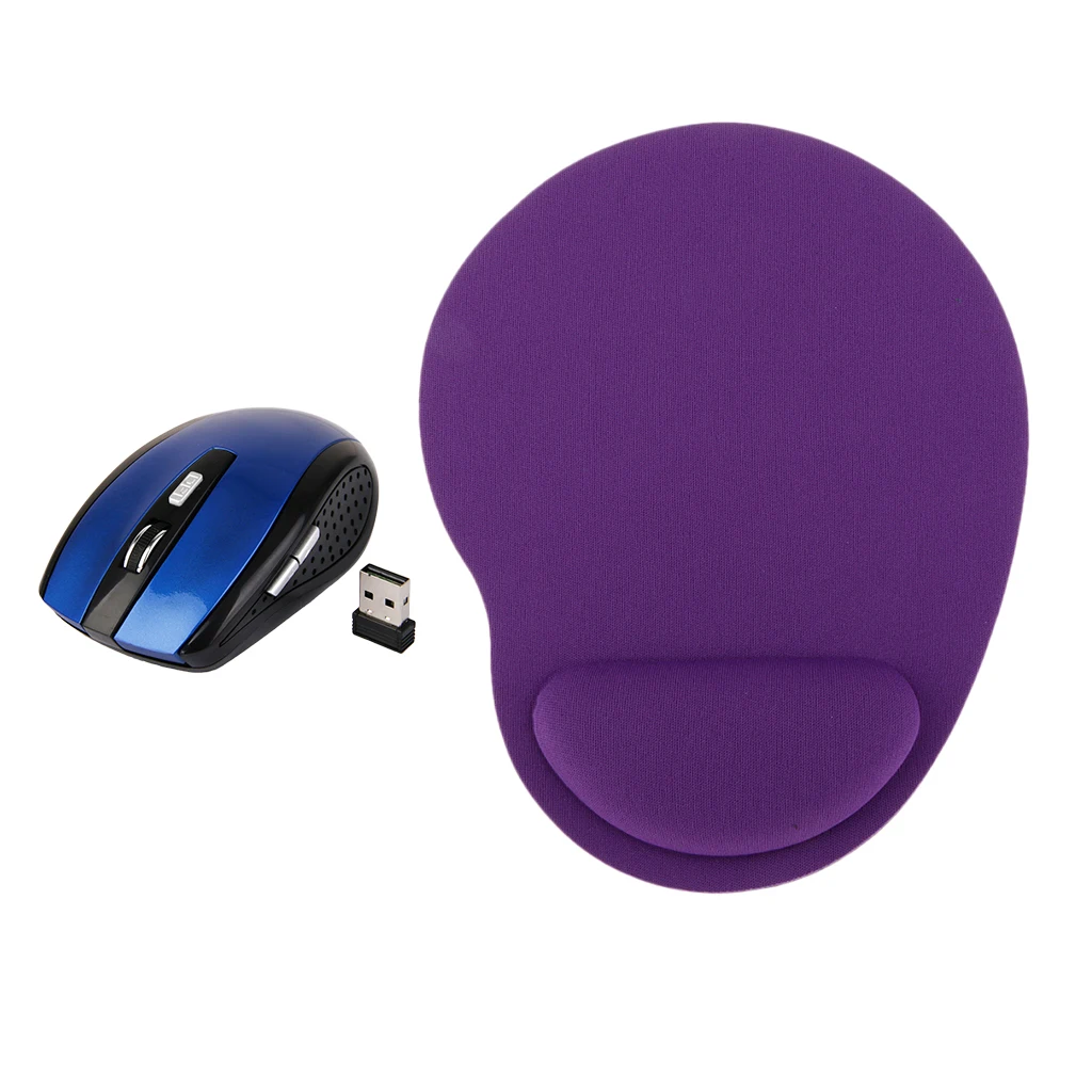 Портативный мини 2,4 ГГц USB Беспроводная мышь+ компьютерный коврик для мыши для ноутбука Настольный компьютер беспроводная оптическая игровая мышь для геймера