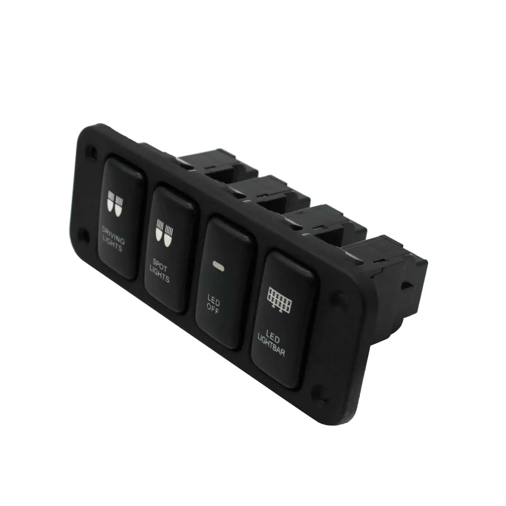 12V Водонепроницаемый авто лодка морской переключатель включения/выключения Кулисный 4-банды выключатель Панель