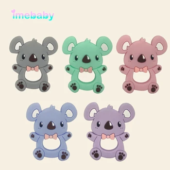 

Imebaby Baby Teether Free of Bisphenol A Cartoon Koala Rodent Baby Food Grade Silicone Teether DIY Molar Toy Accessories 1PC
