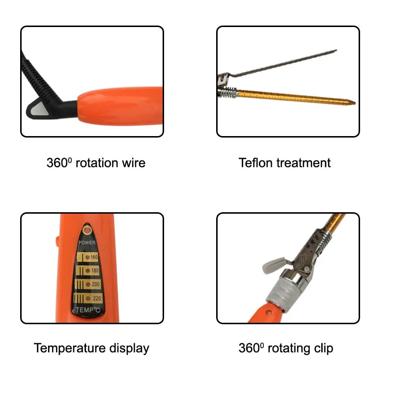 9mm Professional  deep whole curl hair curler curl wave machine screw drum of hair curler curling iron 2