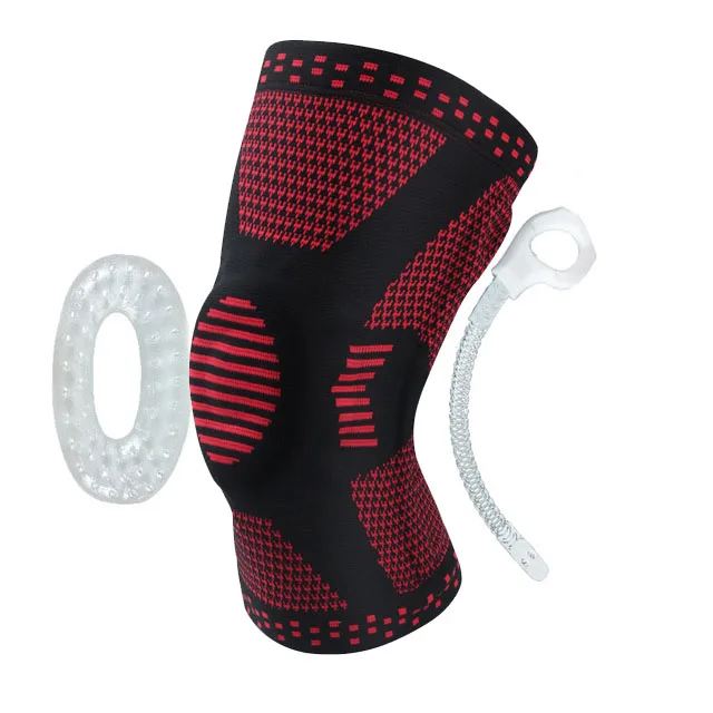 1 шт. эластичный кронштейн для поддержки колена наколенник Регулируемый наколенник наколенники Баскетбол безопасность плечевой ремень Защитная лента joelheir - Цвет: Red