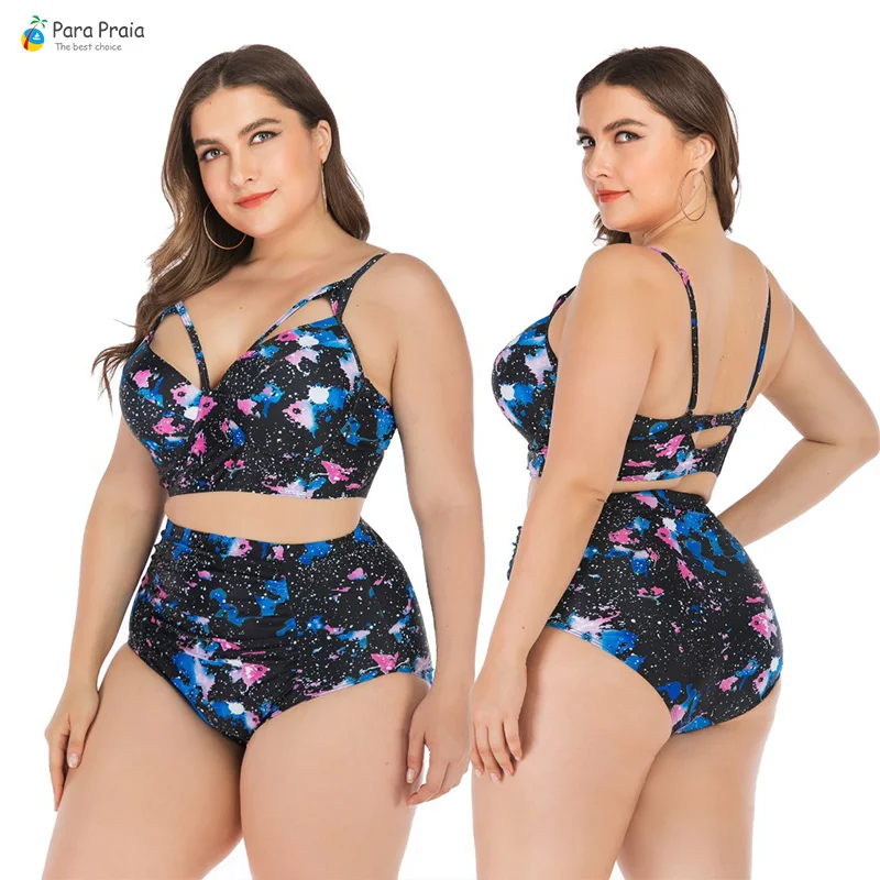 

2020 New High Waist Swimsuits Plus Size Bikini Big Size Swimwear Sexy Push Up Bathing Suit Women Swimwear Bandeau Thong Swimsuit