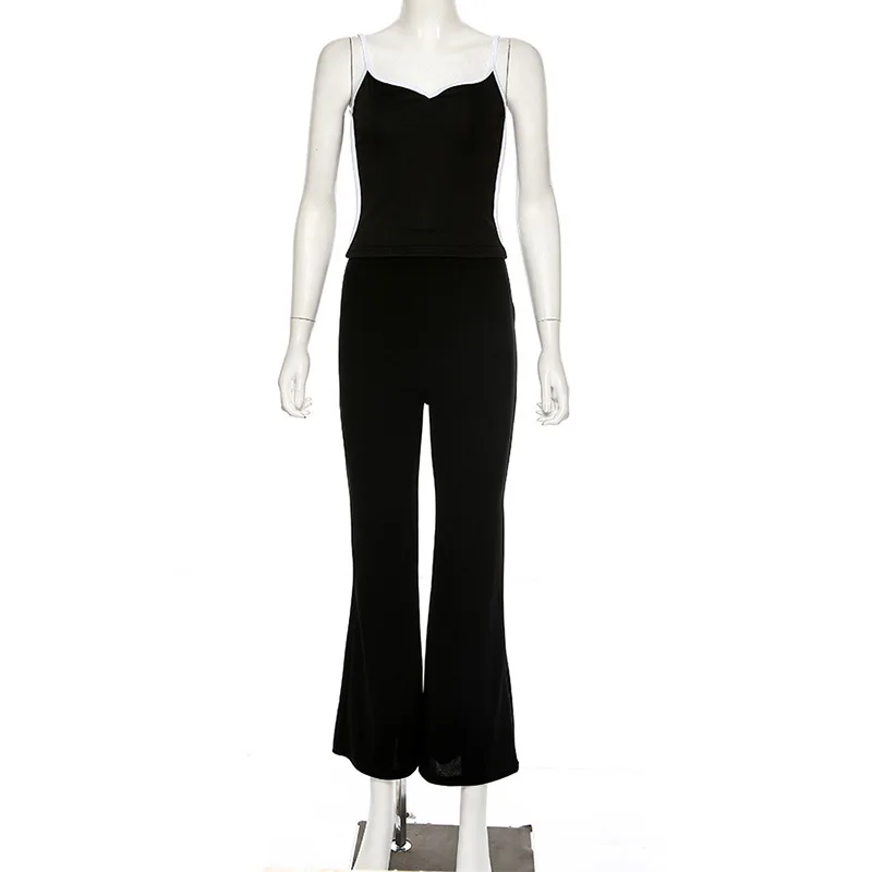 MONMOIRA, два предмета, Осенние комплекты, женский эластичный костюм, топ и брюки-клеш с высокой талией, женские комплекты Kendall, cwp0128-5