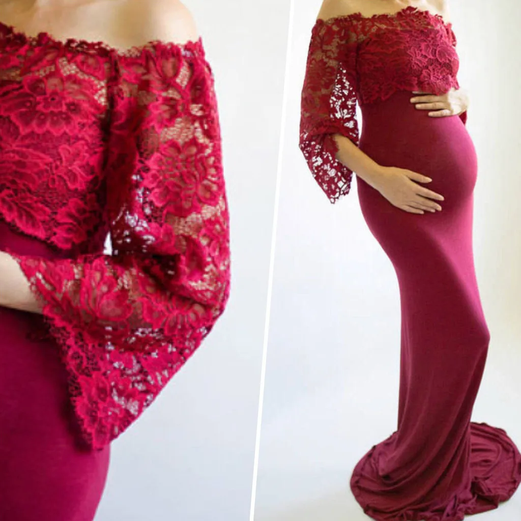 Платья для беременных для фотосессии платье для беременных vestidos платье для беременных vestido embarazada с длинными рукавами в стиле пэчворк Z4