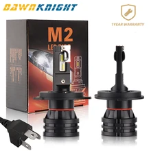 2 шт. M2 Автомобильные светодиодные фары H1 H3 H4 H7 H8 H9 H11 9005 Hb3 9006 Hb4 9012 Светодиодная лампа со светодиодными кристаллами Turbo Led 6500K 12000LM Мини Размер 12V