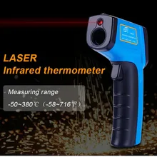Digital Infrared Thermometer Laser Temperature Meter Non-contact Pyrometer Imager Hygrometer IR termometro Color LCD Light Alarm