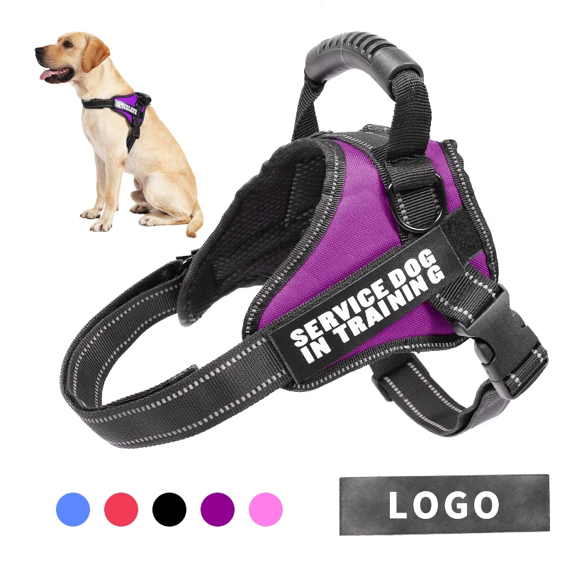 Dadugo-arnés para perro personalizado, etiquetas reflectantes, arnés de mascota ajustable para cachorro, animales medianos y grandes, envío directo