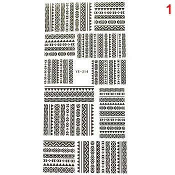 

1 Sheet Nail Sticker Waterproof Geometry Pattern Nail Decals Nails Decor DIY J9