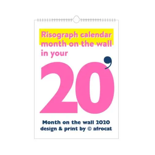 

2020 Month On The Wall Vintage Paper Fashion Calendar Gift