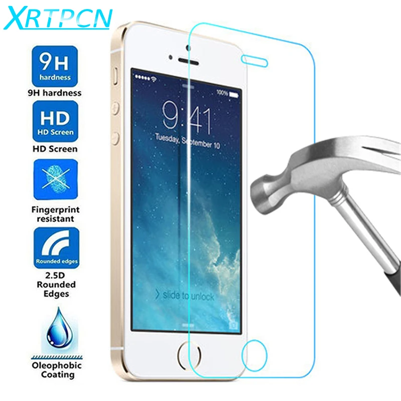 

9H Tempered Glass on the For iPhone 5S 5 5C SE Screen Protector Anti-Burst Glass For iPhone 5S SE Full Cover Protective Film