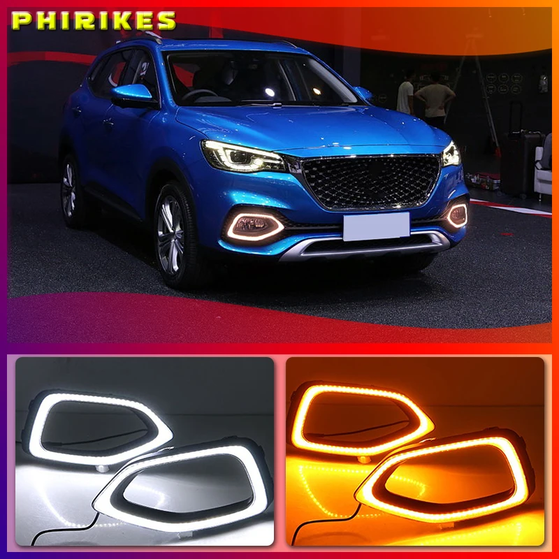 

Автомобильный бампер, фары для MG HS, дневсветильник 2018 ~ 2020y DRL, автомобильные аксессуары светодиодный ные фары для MG HS, противотуманные фары
