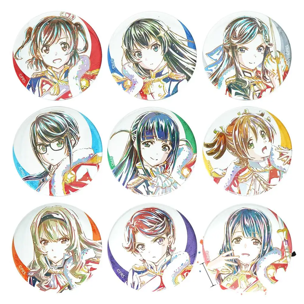 Значок аниме для девочек Opera Revue Starlight Maya Karen Hikari Kagura Junna Hoshimi Mahiru металлический