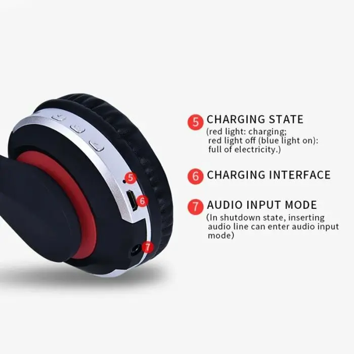 Складные Bluetooth 5,0 наушники Беспроводная гарнитура стерео бас наушники с микрофоном Hi 888