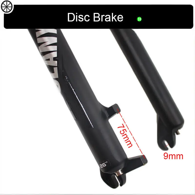 BOLANY подвеска Fat Fork Disc 26*4," Воздушный шок 1-1/8" MTB пляж снег велосипед 9 мм QR 120 мм путешествия 1-1/8 Threadless горные велосипеды
