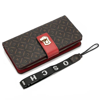 

Carr Ken's new women's wallet, long-handed large-capacity pu leather multi-card lock wallet, fashion hot sale