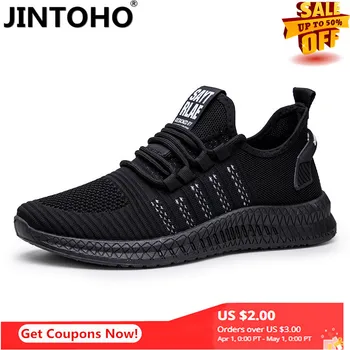 

JINTOHO Men Sneakers New Breathable Lace Up Men Mesh Shoes Fashion Casual No-slip Men Vulcanize Shoes Tenis Masculino
