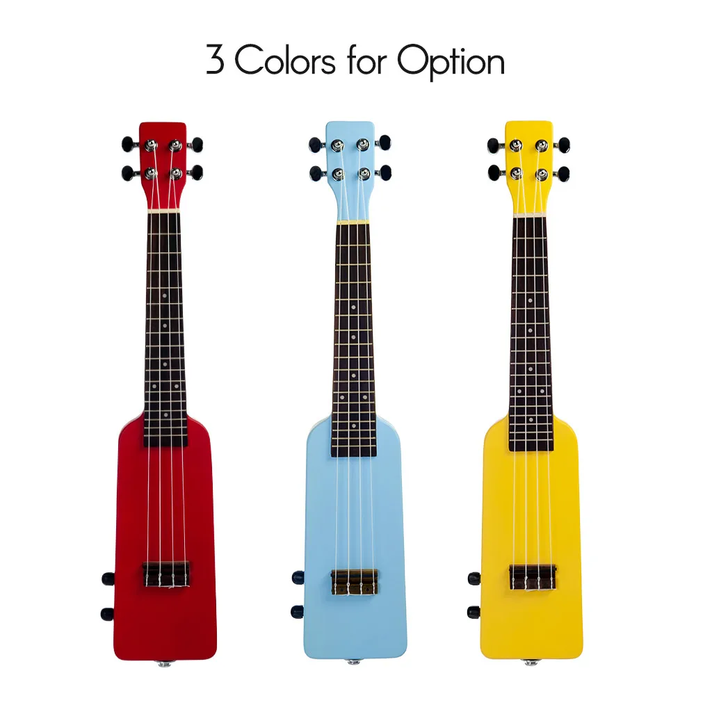 

Creative Bottle Shape 23" Solid Wood Okoume Electric Ukulele Ukelele Guitar Kit with Bag 3.5mm Audio Cable 4pcs Extra Strings