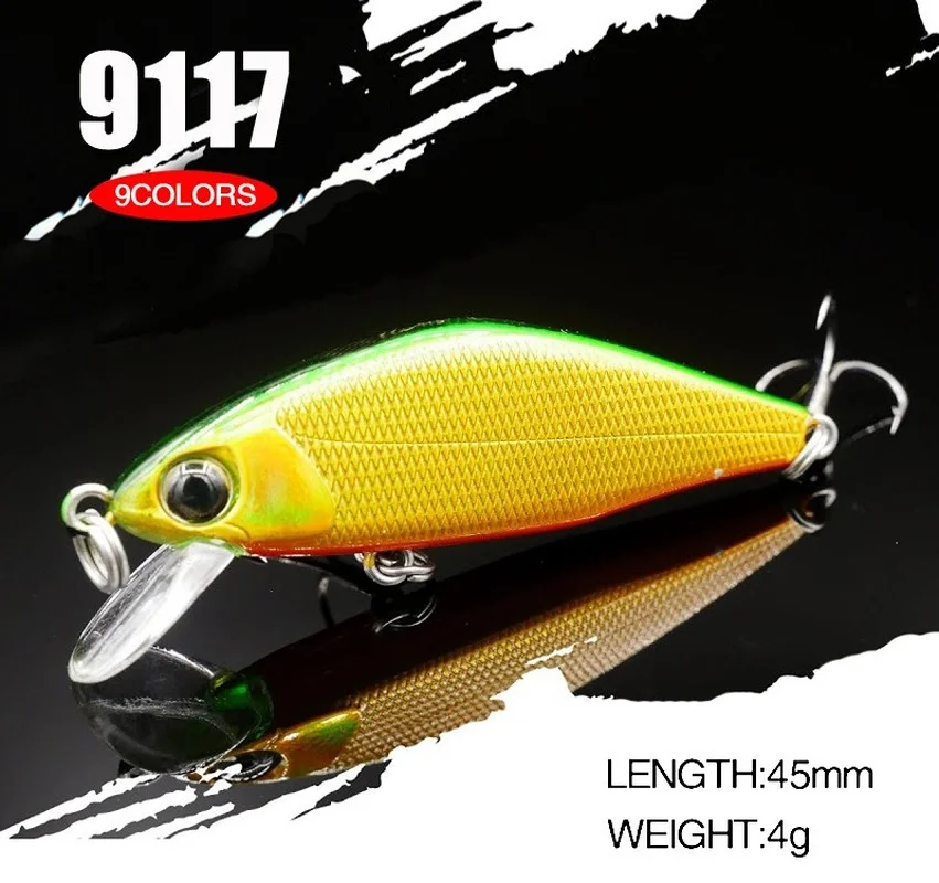 1pcs Japan Design High Quality Hard Fishing Lure Pesca Issen 45mm 4g Sinking Stream Bait for Trout Pike Perch Bass