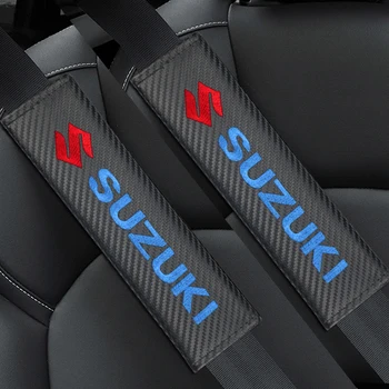 

1PCS Auto Carbon fiber seat belt pads fit for Suzuki jimny SWIFT VITARA SX4 Car Styling Accessories