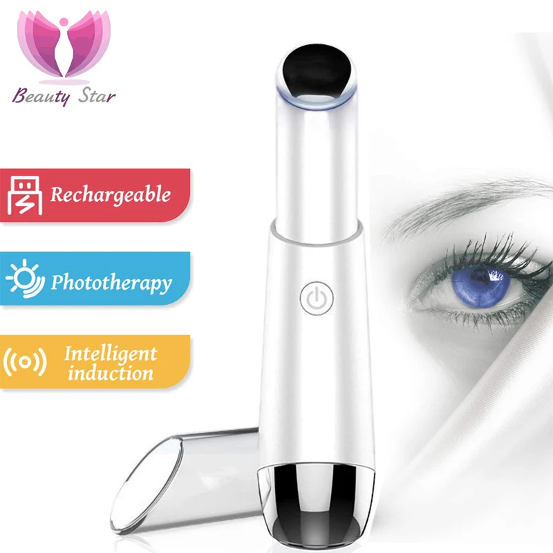 

Beauty Star Electric Eye Massager Negative Ion Photon Therapy Device Anti Aging Wrinkle Eye Patch Relief Eye Massager Skin Care