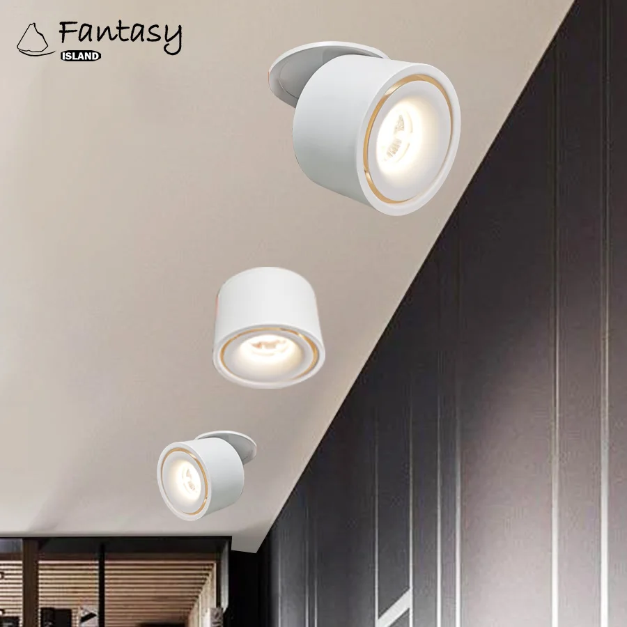 

LED Recessed Ceiling Spotlights 5W 7W Ceiling Lamp Indoor Lighting Foldable and 360 degree rotatable COB Spot lights