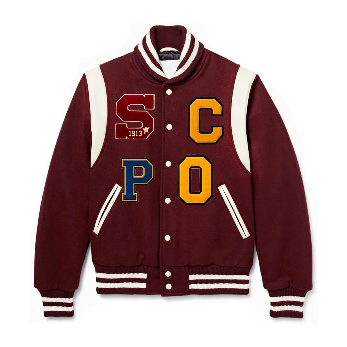 Chenille Letterman Jacket Custom Patch made in USA 