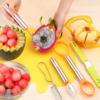 

7 Pcs Fruit Tools Sets 304 Stainless Steel Cutter Kitchen Utensils Baking Thickening Multi-function TB Sale