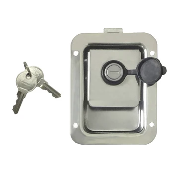 

2pcs/pack RV Easy Install Repairing Handle Hardware Truck Tool Box With Keys Paddle Latch Trailer Stainless Steel Universal Door