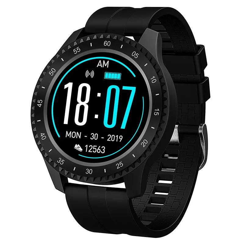 F17 Smart Watch 1.54 inch IP68 Waterproof Sport Pedometer Fitness Activity Tracker Heart Rate Monitor Smartwatch For Android IOS - Цвет: Black
