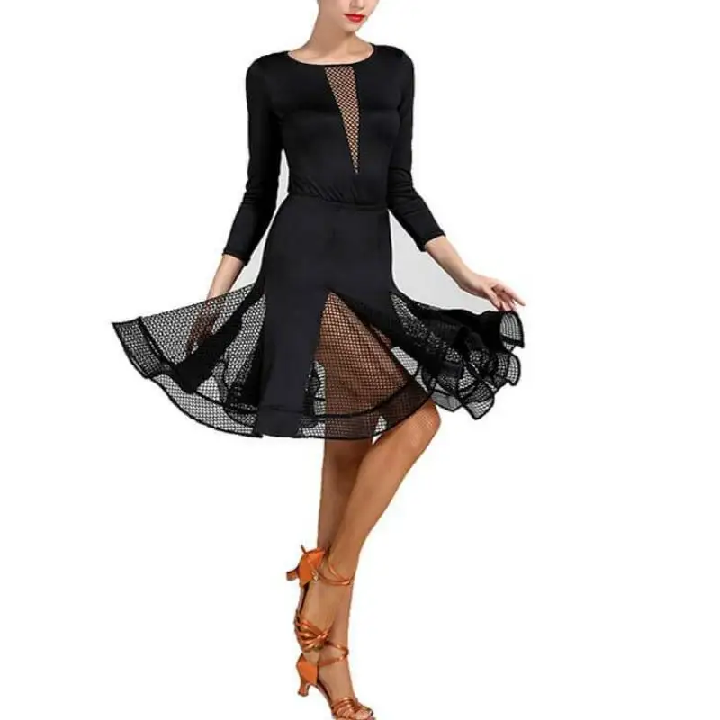 

A-Line Round Neck Long Sleeve Dress 207-221