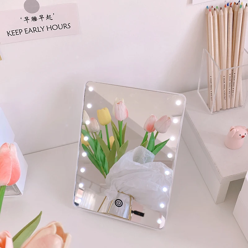 Led Makeup Mirror Illuminated Cosmetic Table Mirror With Light For Make